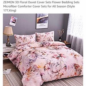 Pink Blush Duvet Cover and Two Pillow Shams Set